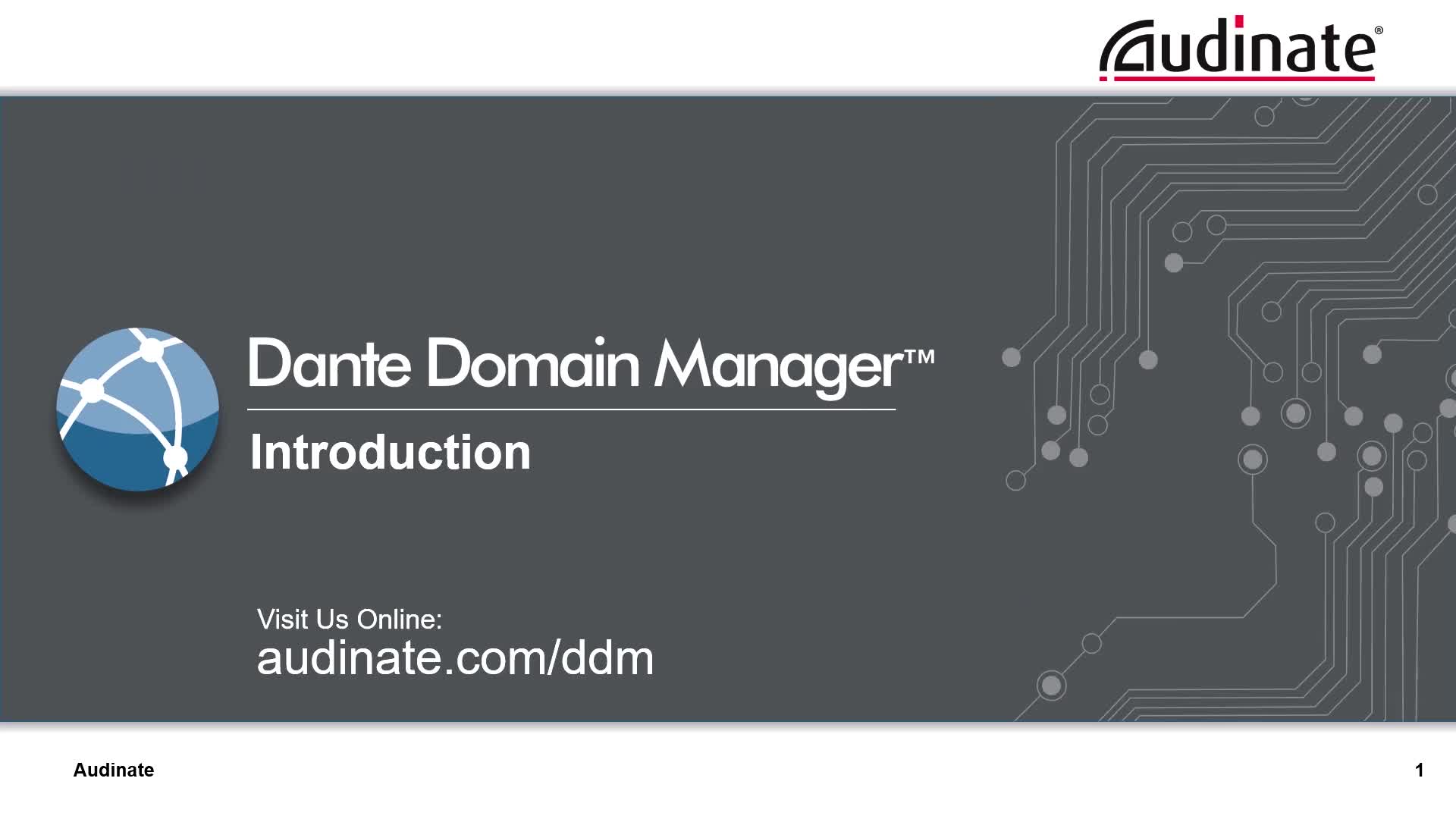 Dante Domain Manager 介绍视频